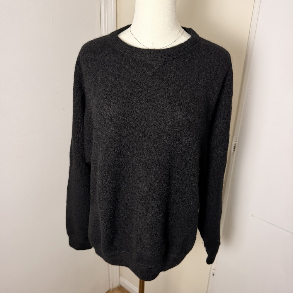 Alpaca Real Peru Women's Knit Sweater 100% Alpaca, Size M, Made in Peru Black